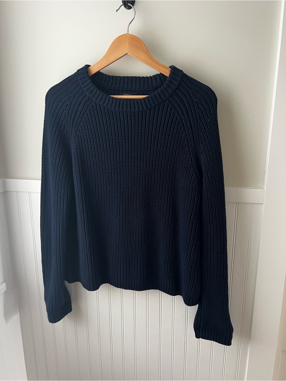 Quince Navy Ribbed Crewneck Sweater - Women's